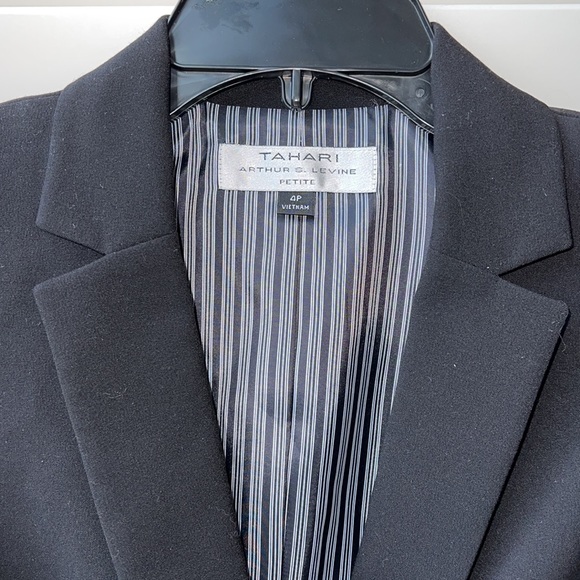 NWT Tahari Arthur S Levine Women’s Black Blazer Jacket - Picture 3 of 9